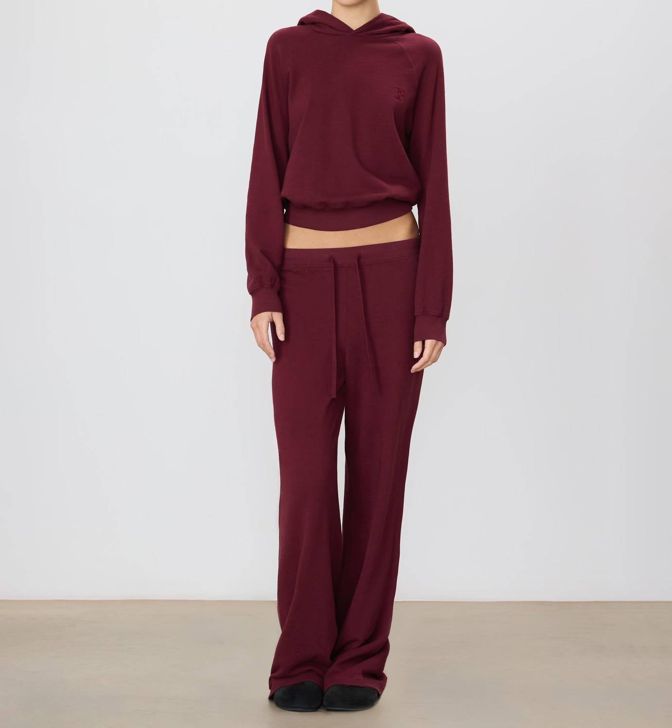 Eterne - Drawstring Wide Leg Sweatpants