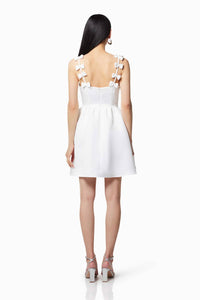 ELLIATT Enchantment Mini Dress in ivory - women's dress - detail view