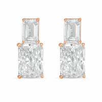 Diana M Jewels - Women's Emerald Lab-Grown Diamond Stud Earrings (5.00 Ct TCW) - Statement