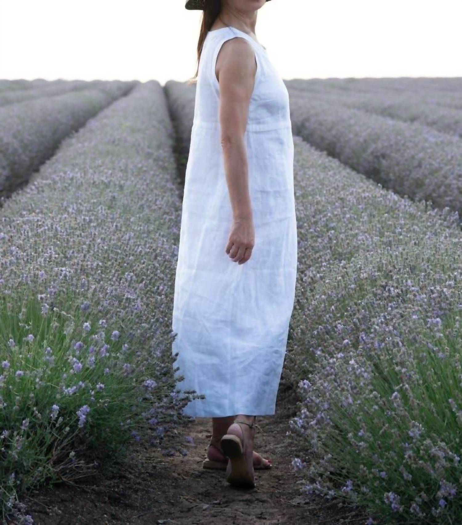 Eug Fashion - Prima Sleeveless Long Linen Dress