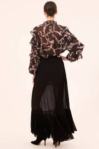 Misa Los Angeles - Printed Chiffon Top