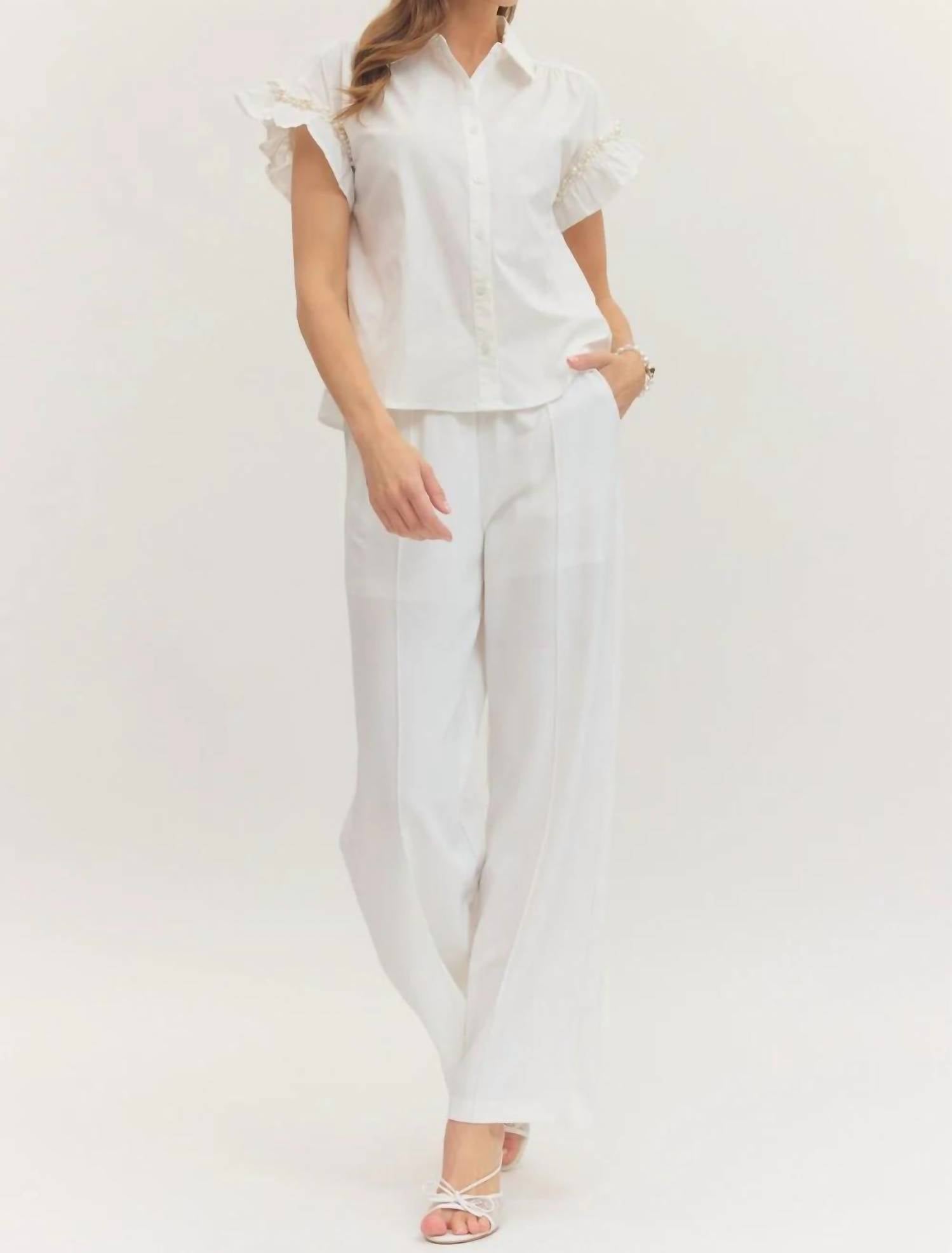 Entro - Muse Ruffled Sleeve Blouse