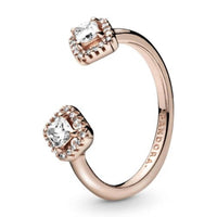 Pandora - Women's Square Sparkle Open Ring