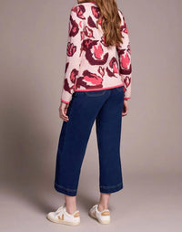 Tribal - Fuzzy Double Knit Crew Neck Sweater
