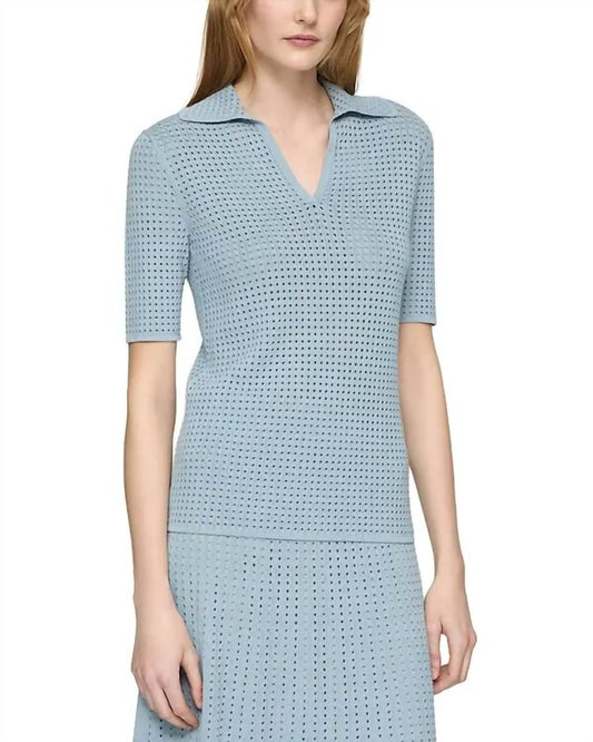 Lafayette 148 - Pointelle Stitch Polo Shirt