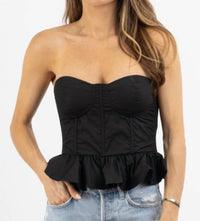 Olivaceous - Camille Peplum Top