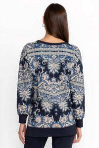 Johnny Was - HIGH LOW CREW NECK SWEATSHIRT