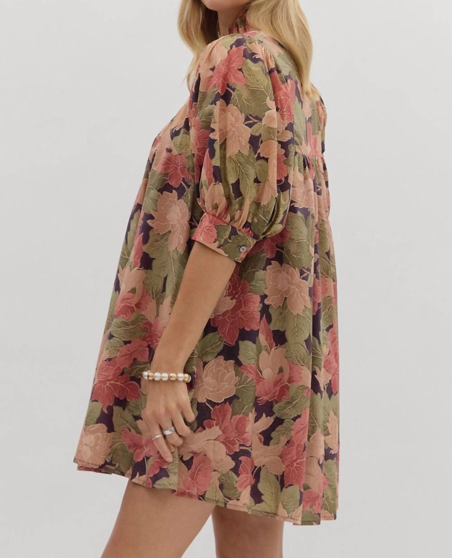 Entro - Autumn Bloom Mini Dress