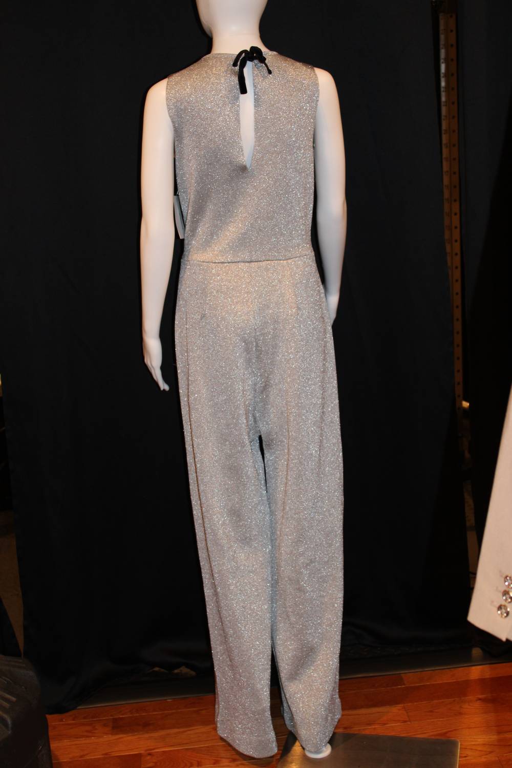 J.Crew Wide Leg Metallic Jumpsuit in silver - women's pants - alternate view