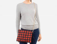 Judson & Co. - Buffalo Check Puffer Convertible Crossbody/Wristlet Bag