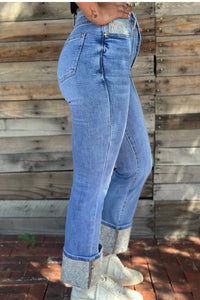 Sterling Kreek - Embroidered Cuffed Jeans