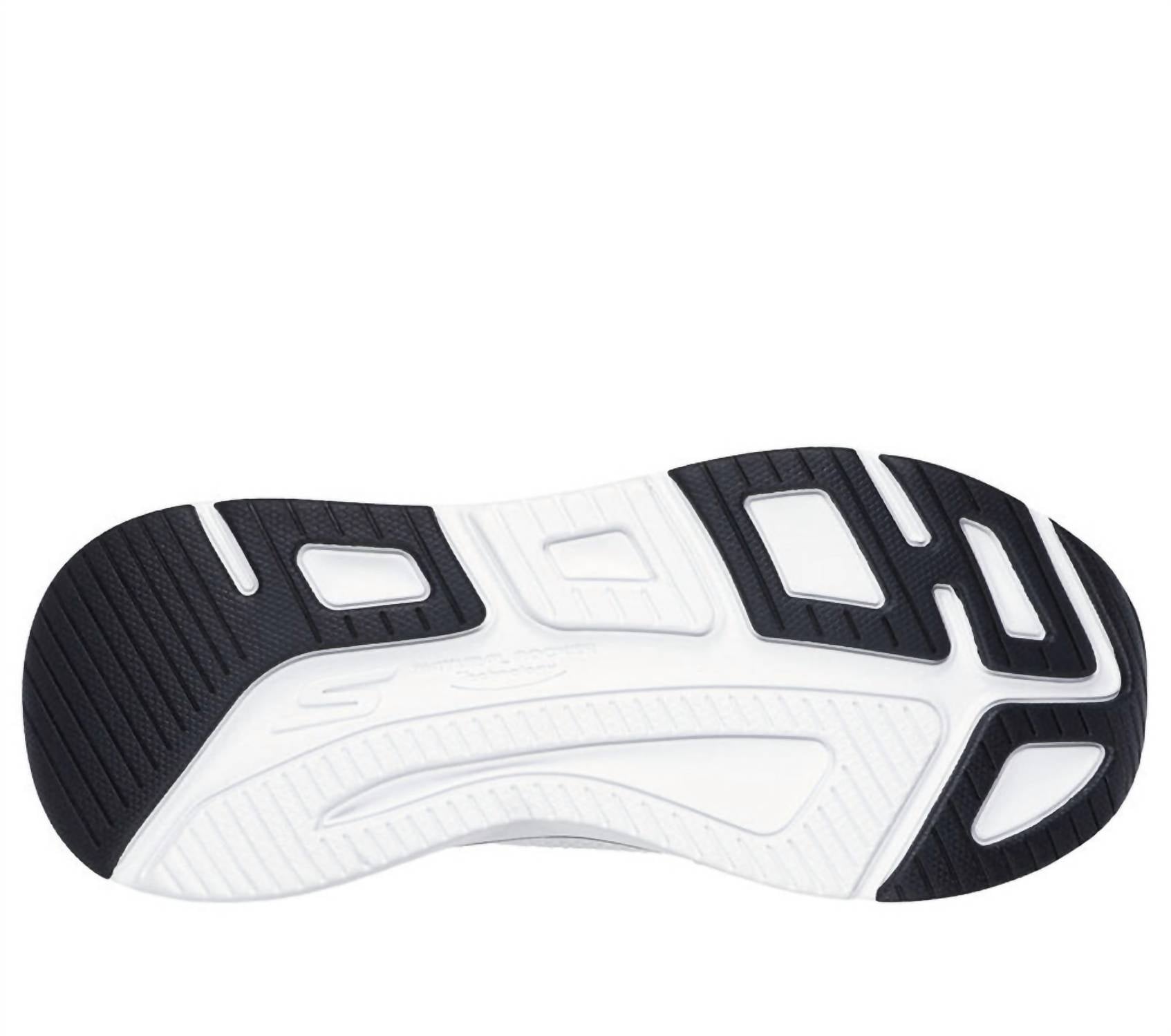 Skechers Black Max Cushioning Elite Shoes in white black - women's sneaker - alternate view