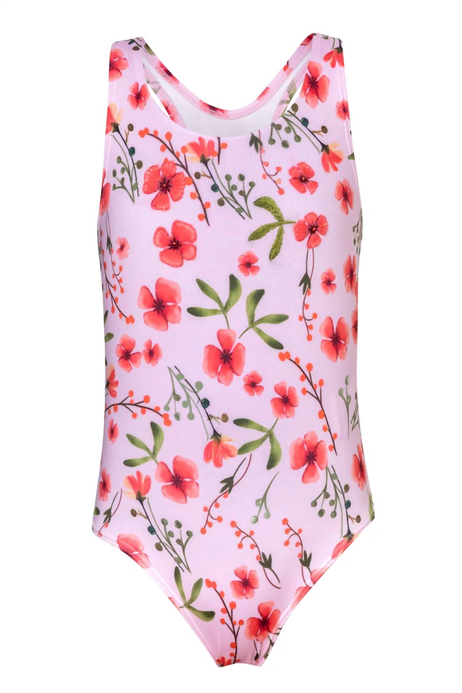 submarine Not Too Basic Swimsuit in blossom - kids' item - alternate view