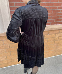 umgee Jude Rhinestone Mini Dress in black - women's dress - detail view