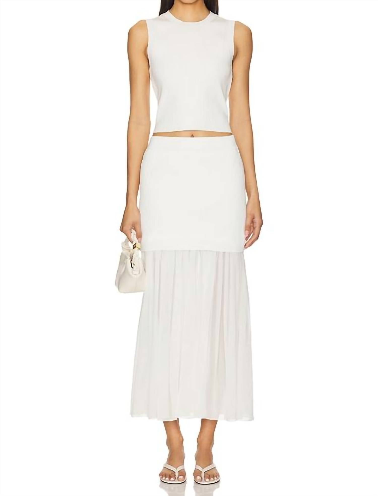 A.L.C. Hayden Maxi Skirt in pearl - women's skirt - view 5