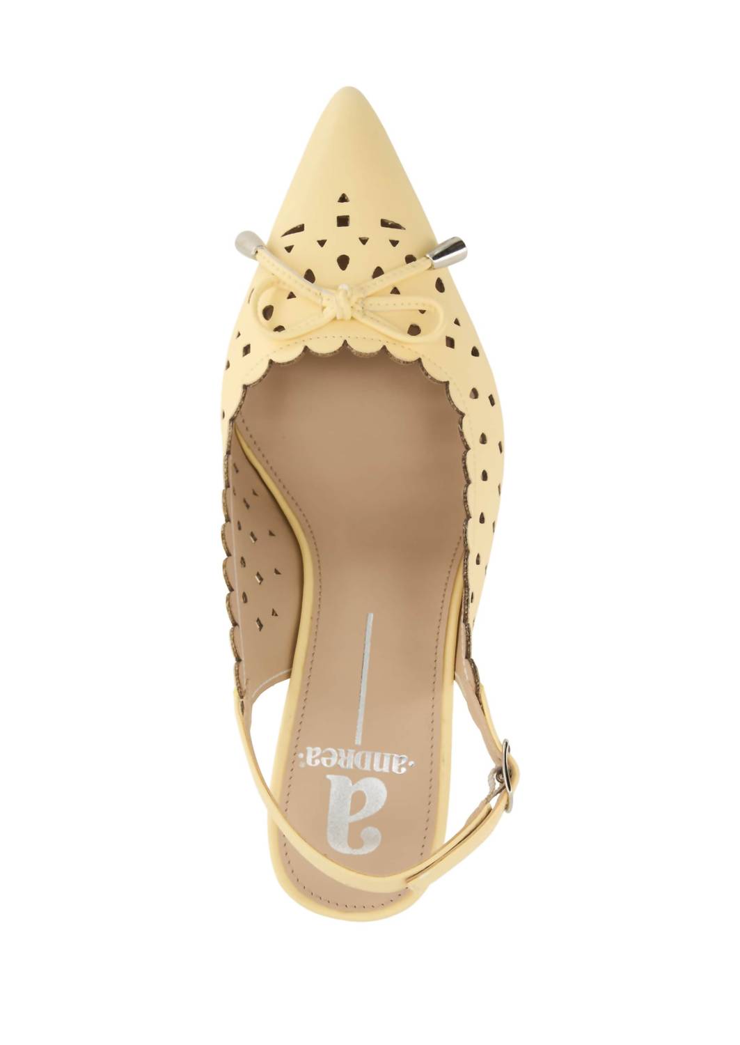 Andrea Women's Pointed-toe Slingback Pump in yellow - women's heels - alternate view
