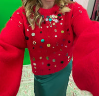 She + Sky - Confetti Sequence Sweater