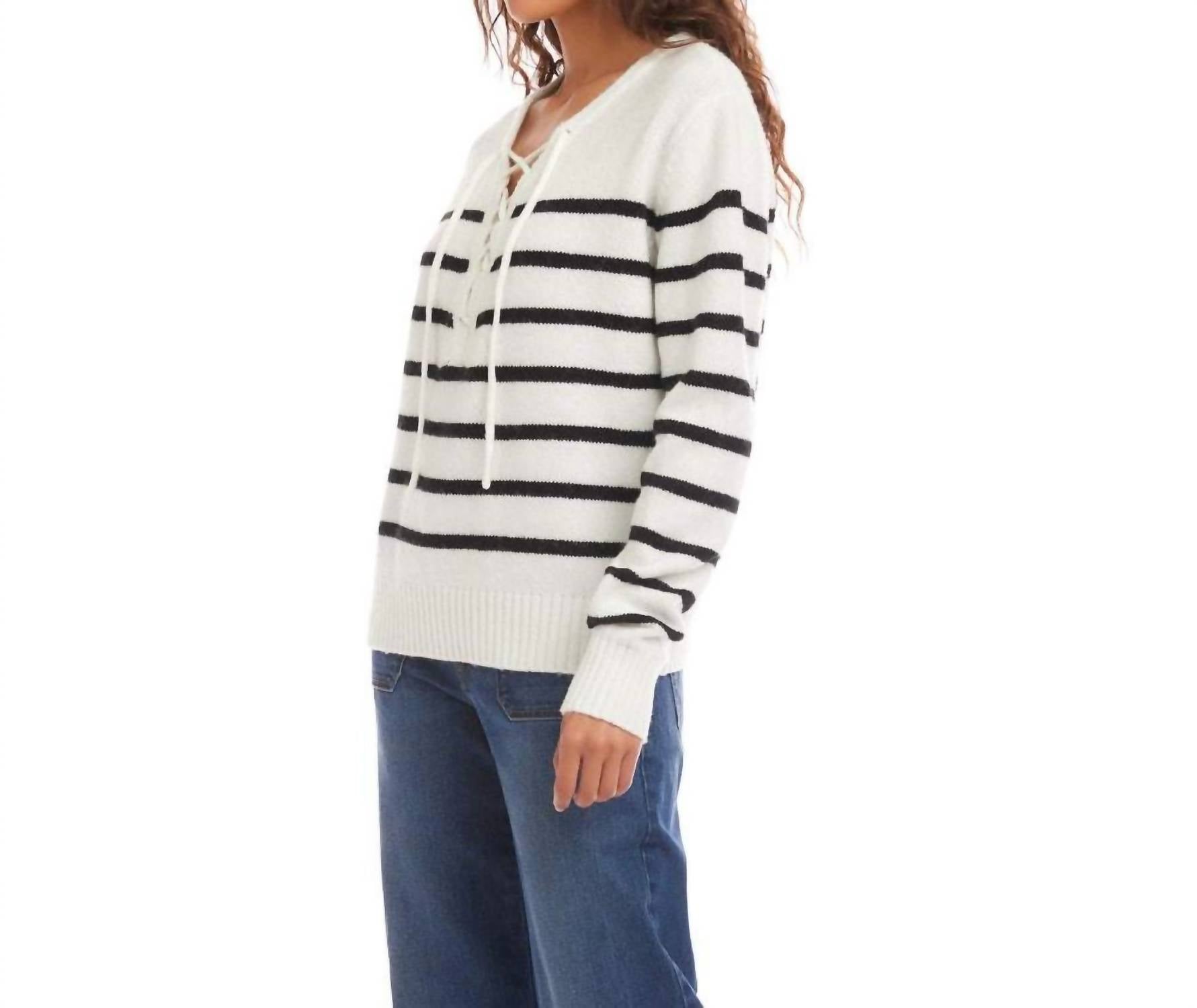 Karen Kane - hidden gem lace up sweater