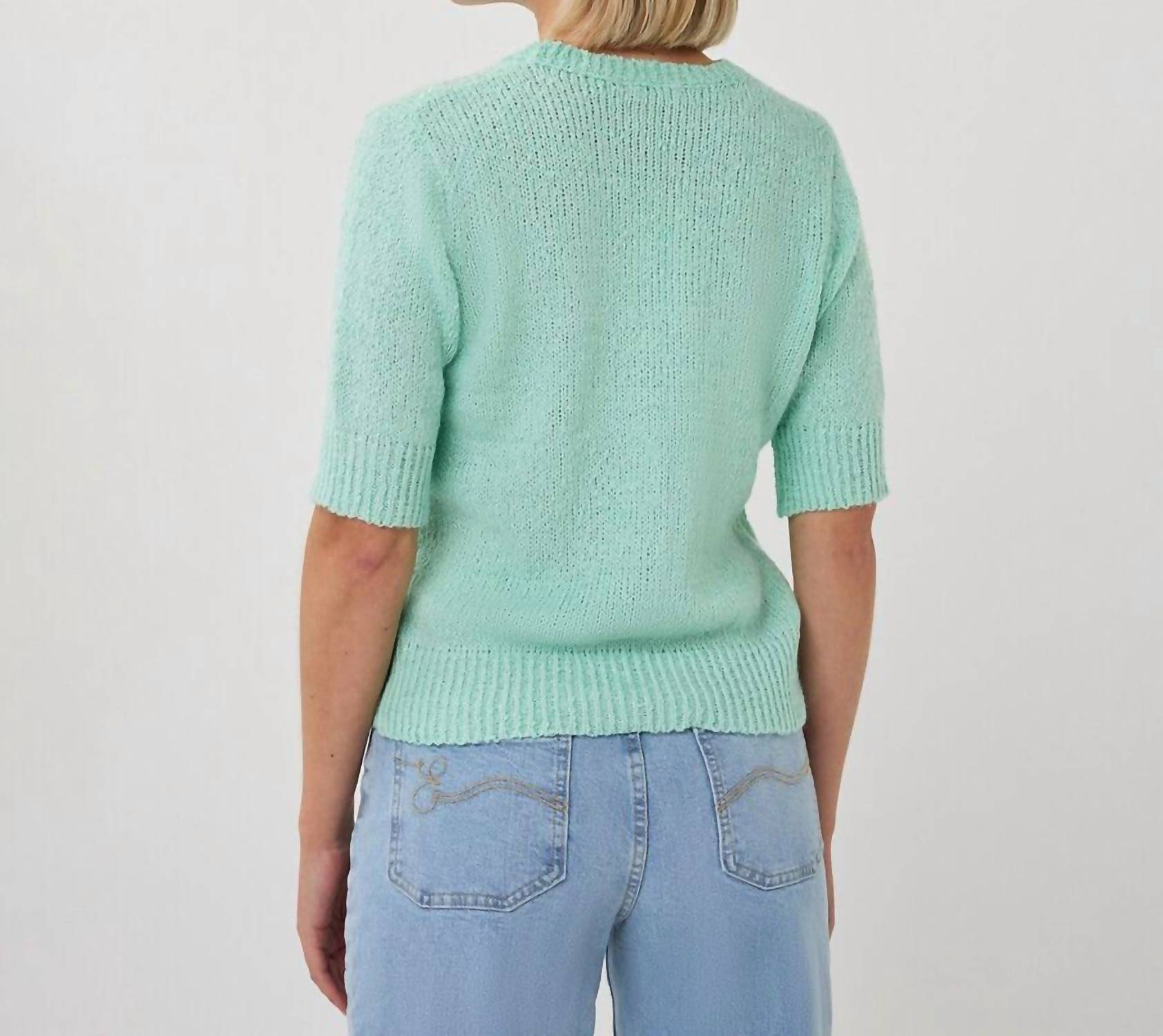 Esqualo - Sivine Sequin Short Sleeve Sweater