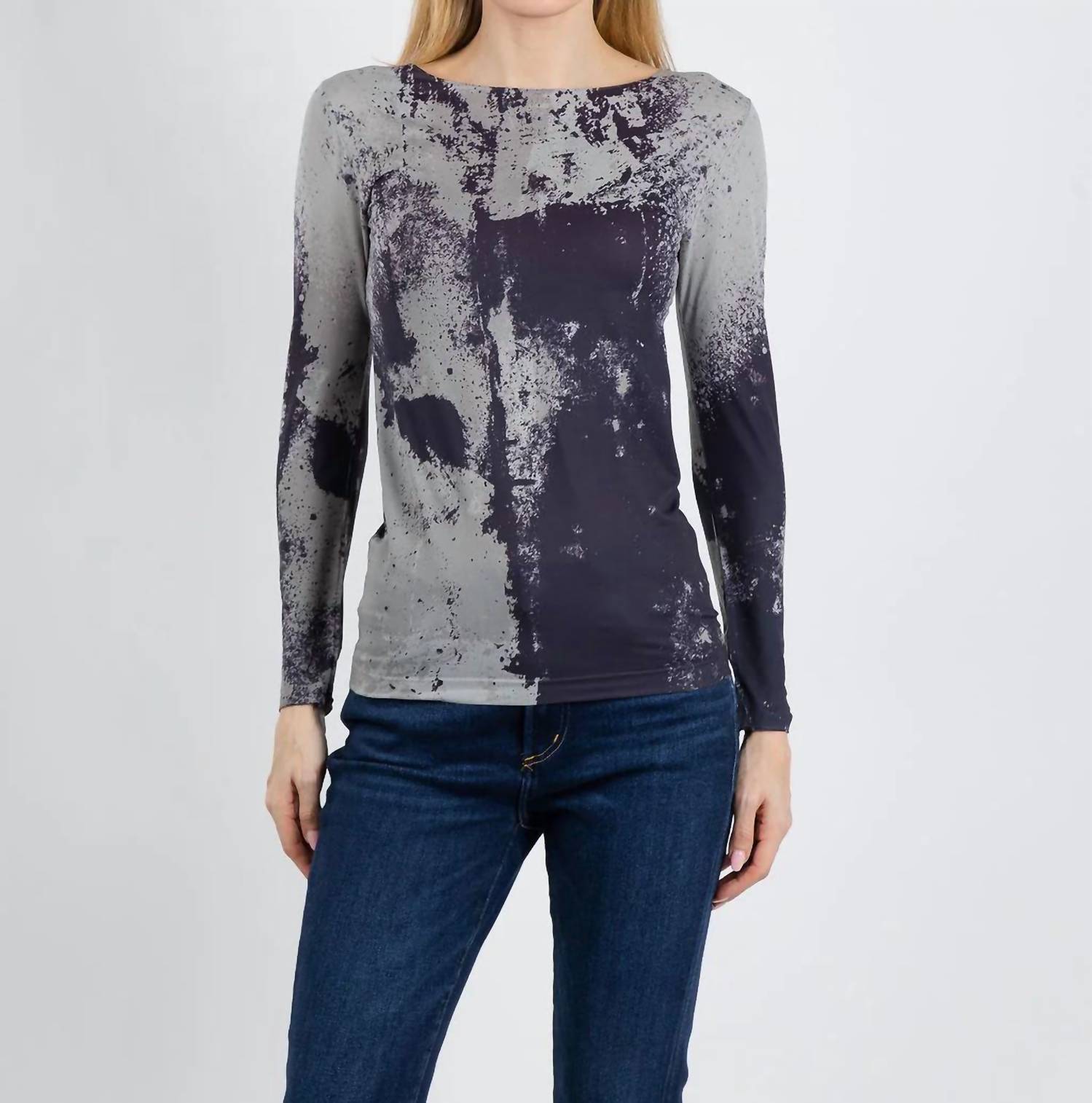 Amb Designs - Stormy Raw Edge Second Skin Top