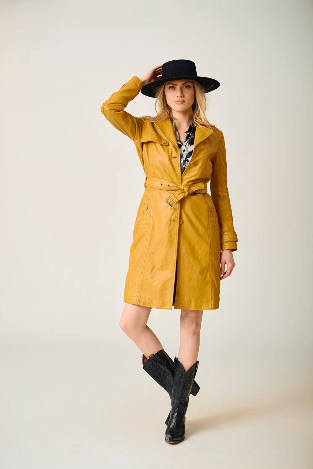 Mauritius - Leah Leather Trench Coat
