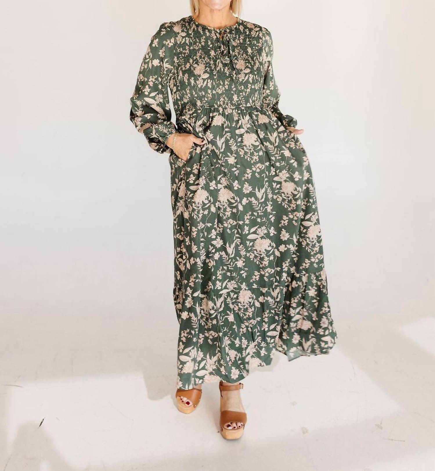 Polagram Rayne Maxi Dress in green - women's dress