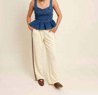 Moon River - Darling Denim Peplum Top
