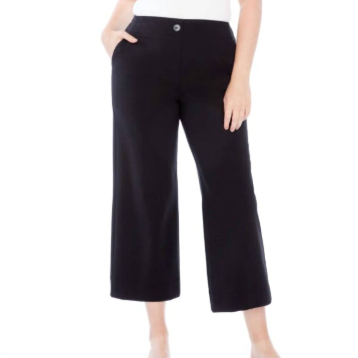 Iltm - Women's Jackie Solid Amalfi Wide-leg Cropped Pant