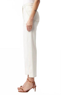 FRAME Trapunto Straight Jeans in au natural clean 1 - women's jeans - detail view