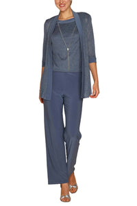 R&M Richards - Sleeveless Top And Loose Pants With Matching Jacket Set