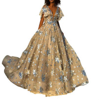 Tarik Ediz Evening Dress in silver 1 - women's dress