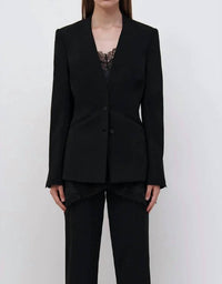 Jonathan Simkhai - ALLIE CREPE COMBO BASQUE JACKET
