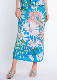 Ivy Jane Women's Tropical Breeze Skirt in blue - women's skirt