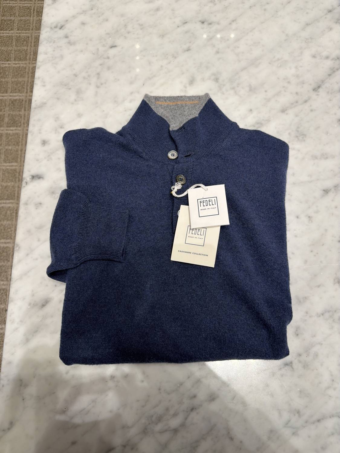 Fedeli - Men's Quarter Button Up Sweater