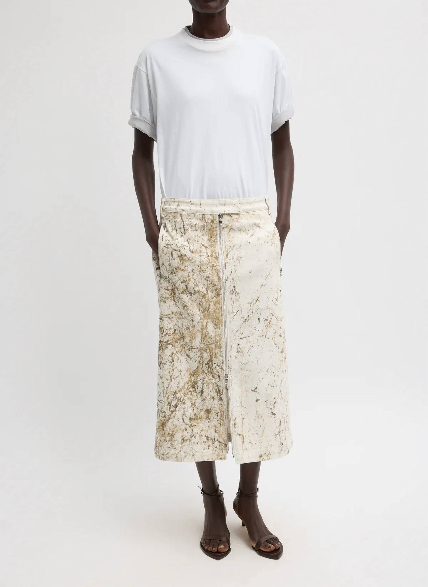 Tibi - Calcimin Denim Midi Trouser Skirt