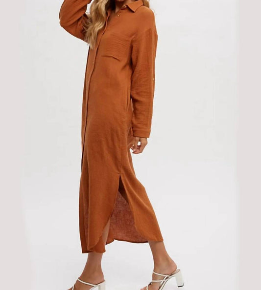 Bluivy - Button Up Maxi Shirt Dress