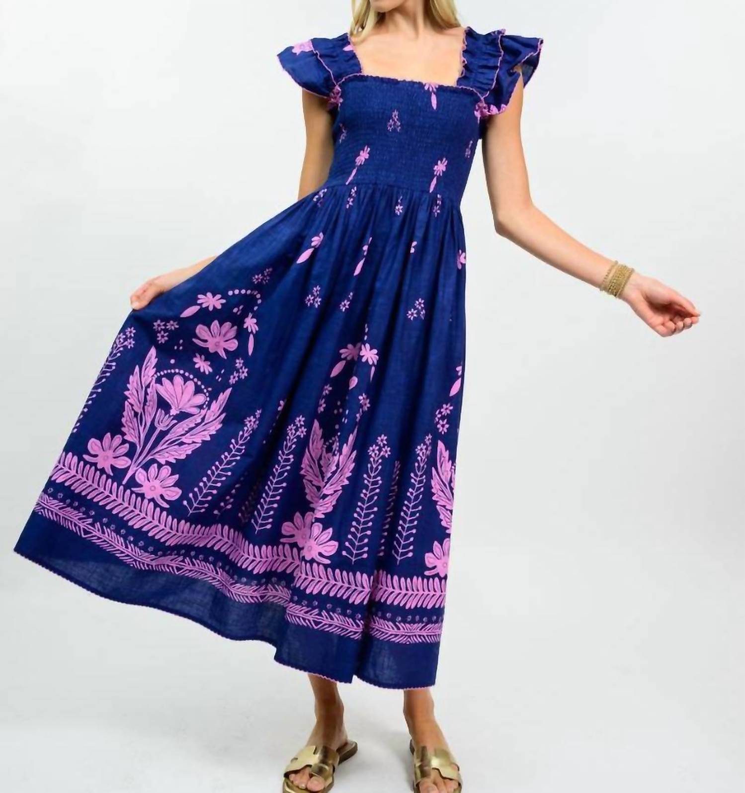Ivy Jane - Border Smocked Dress