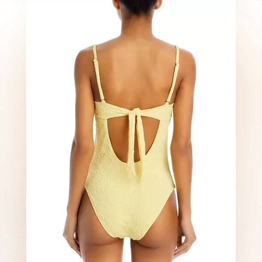 Aqua - Bandeau Cutout Back One Piece Swimsuit