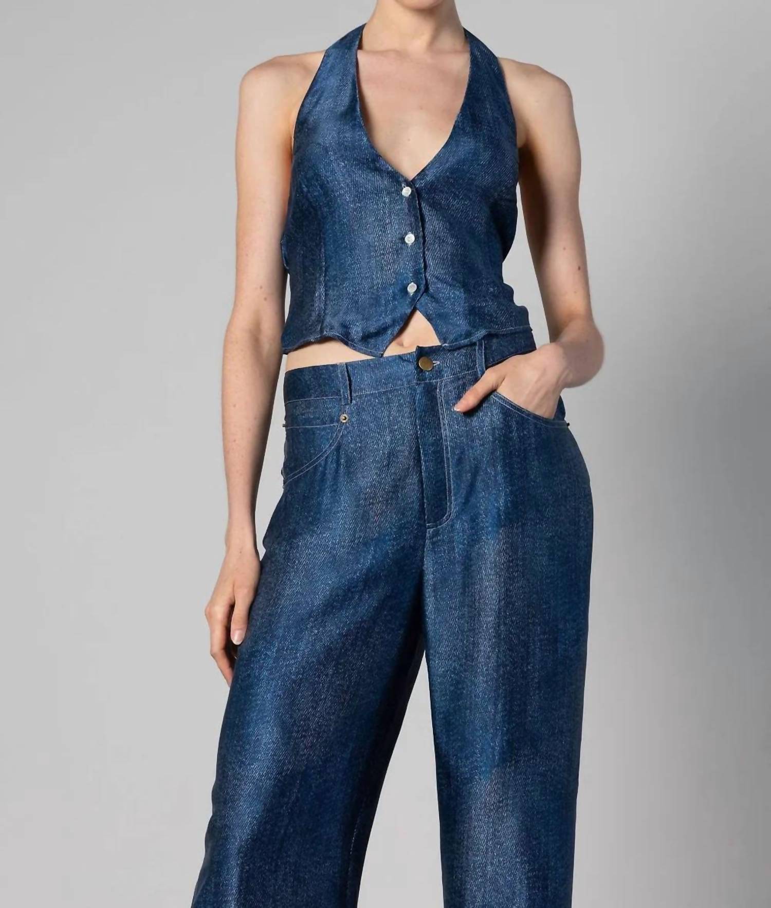 Anaphe - Silk Halter Waistcoat