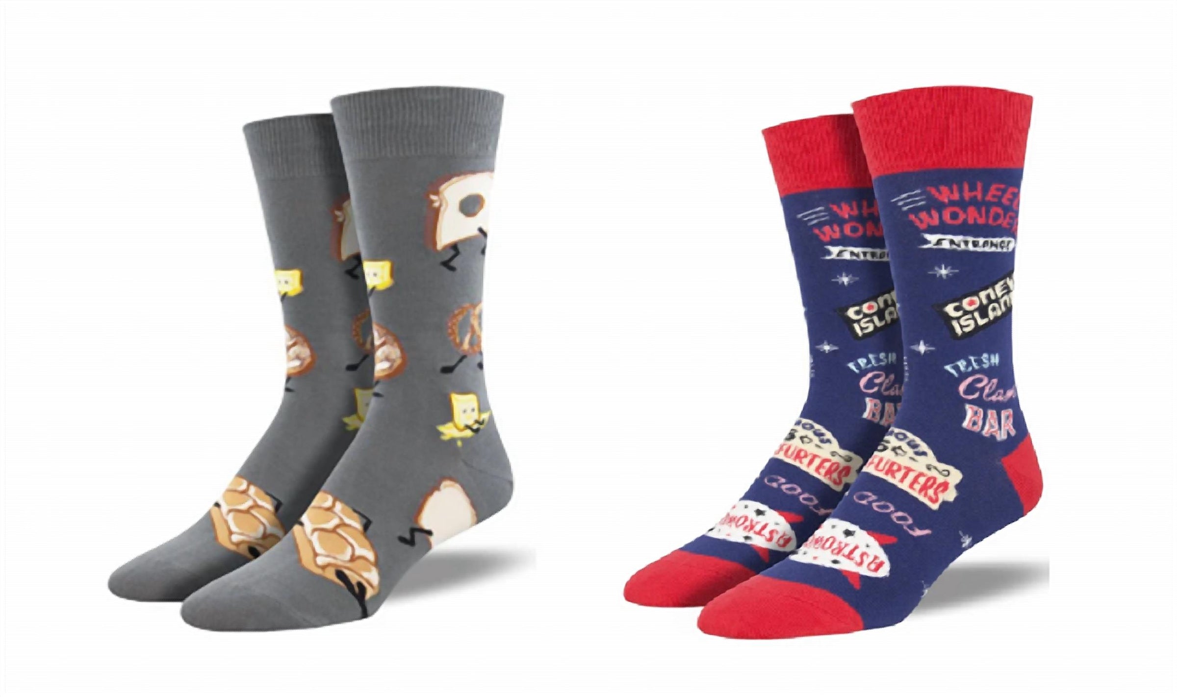 SOCKSMITH Men's Walking Bread & Coney Island Socks - Set Of 2 Pair in multi - men's item