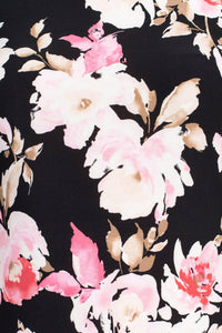 Nine West - Women's Crew Neck Sleeveless Floral Print Dress