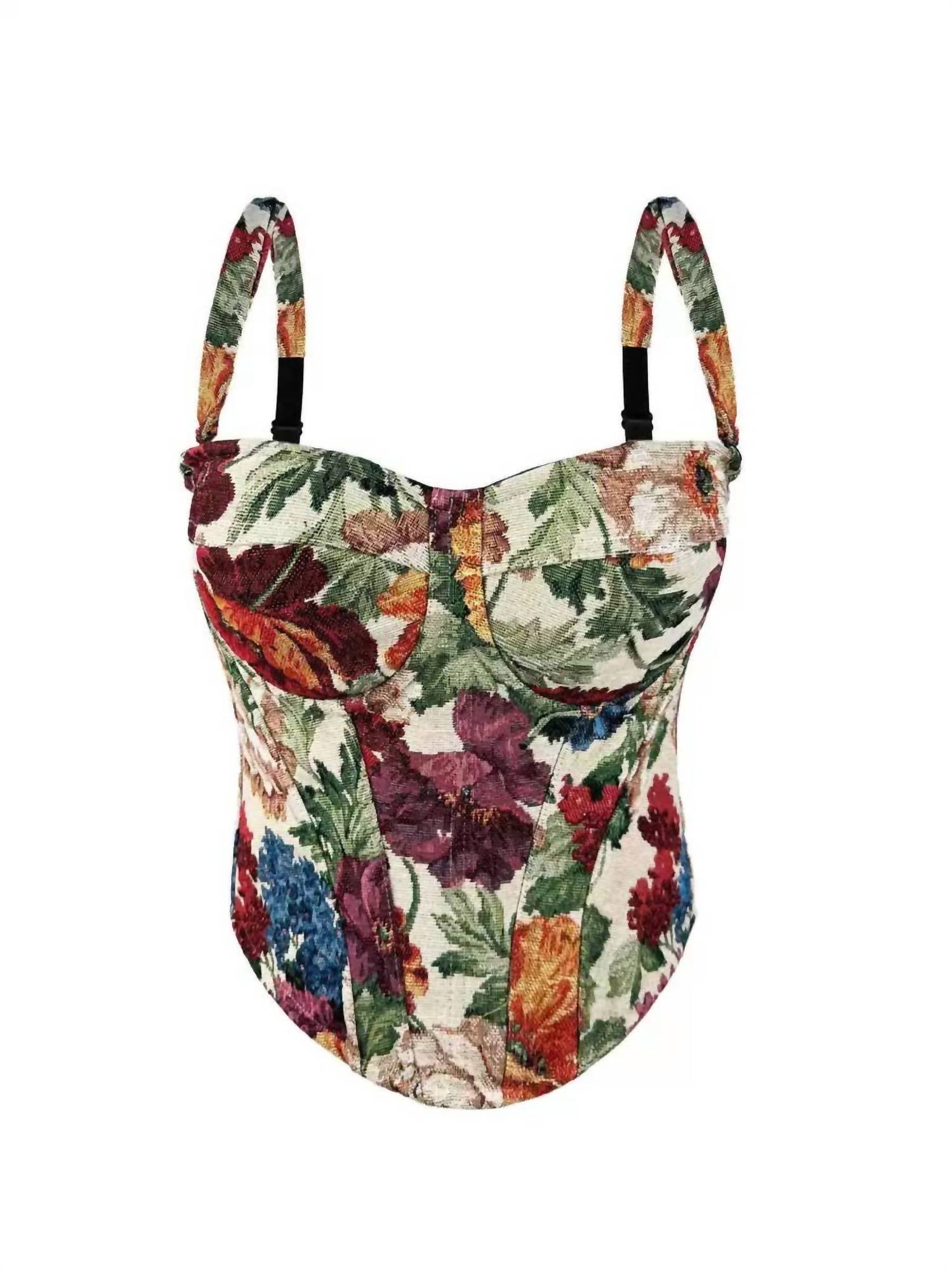 Productseeker Women's Elegant Retro Palace-style Tube Top in multi colored - women's shirt