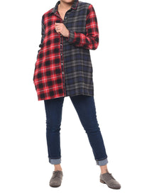 Tulip Clothing - Delma Mixed Plaid Shirt