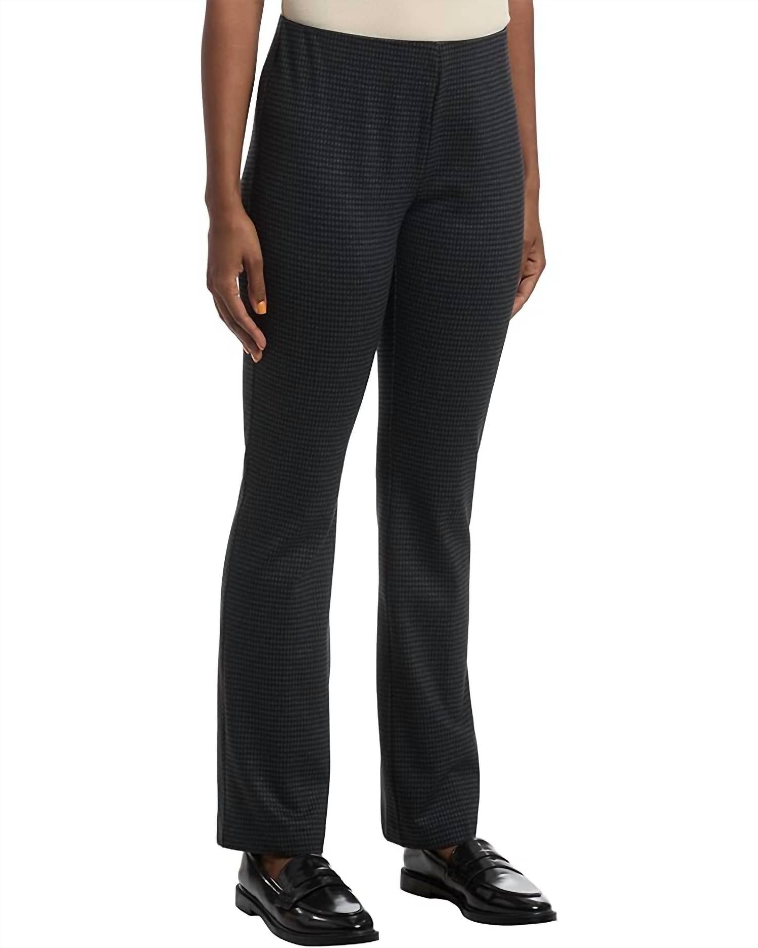 Elliott Lauren - Houndstooth Straight Pull On Pants