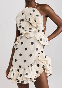Zimmermann - Crush Ruffle Halter Mini Dress