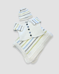 Gita - Boy's Blanket With Pastel Stripes