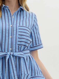 Entro - Front Button Mini Dress