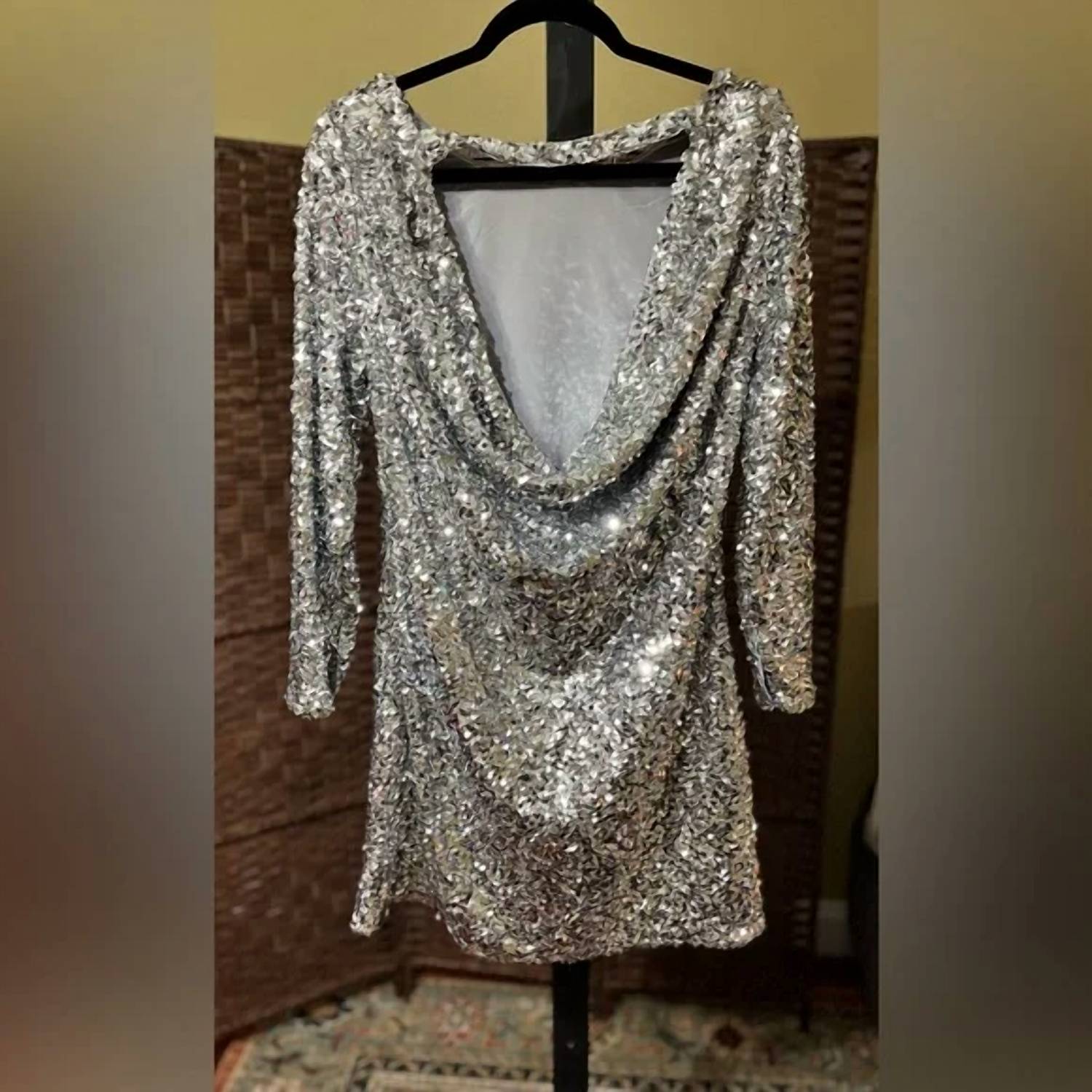 Sachin & Babi - Cameron Sequin Cowl Back Mini Dress