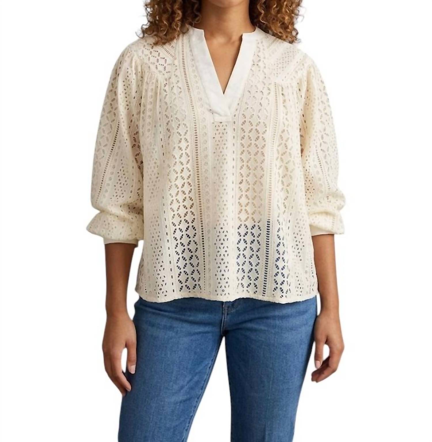 Bishop + Young - Stevie Eyelet Pullover Blouse