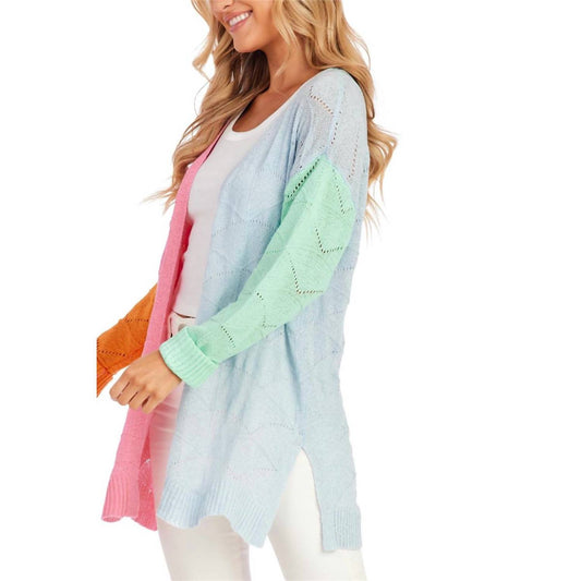 Mudpie - Parker Pastel Colorblock Cardigan
